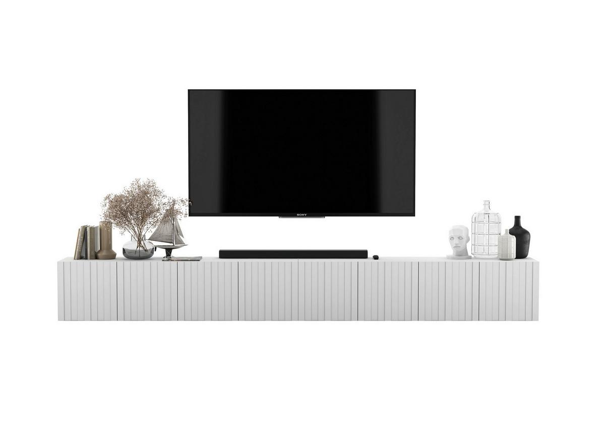 TV-LOWBOARD 2-er Set Elpis Weiß Matt Glamour 150 cm - Weiß, Holzwerkstoff (300/37.5/36.5cm) - Meble Lindner