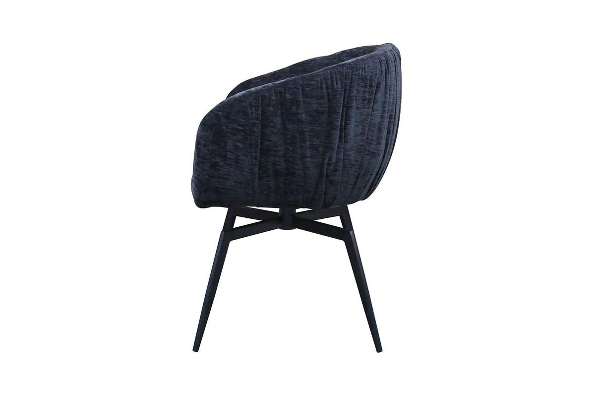 ESSZIMMERSTUHL LIMA Schwarz Webstoff (1er-Set) - Schwarz, Kunststoff/Textil (57/80/60cm) - KAWOLA