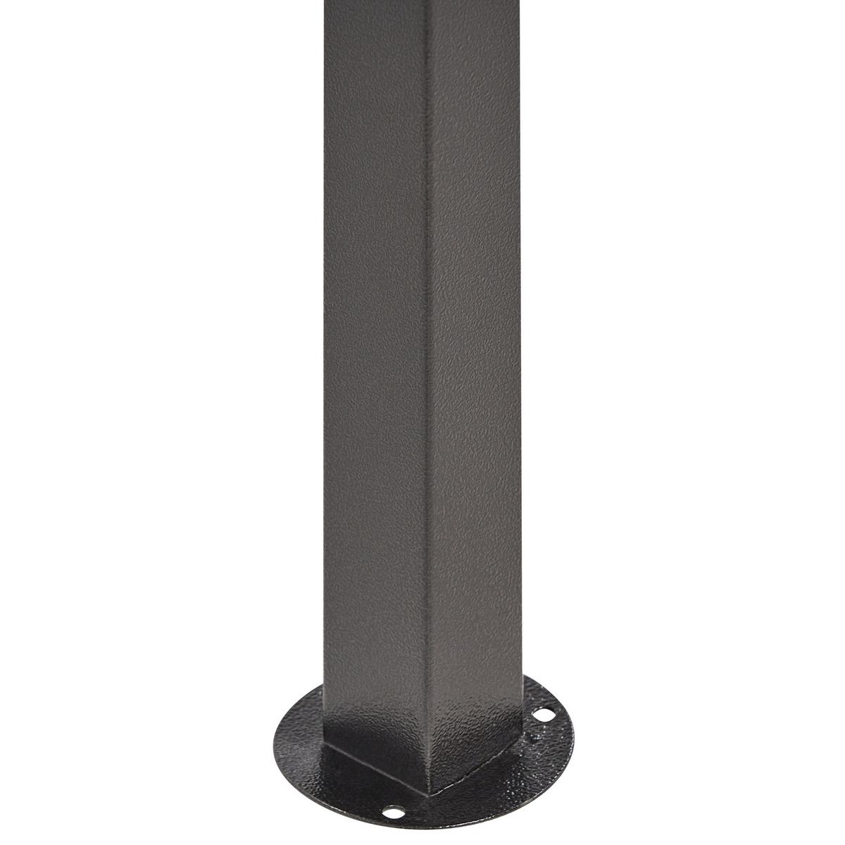 PAVILLON Stahl grau 240/148 cm Naro - Schwarz/Grau, Metall (240/245/148cm) - Beliani