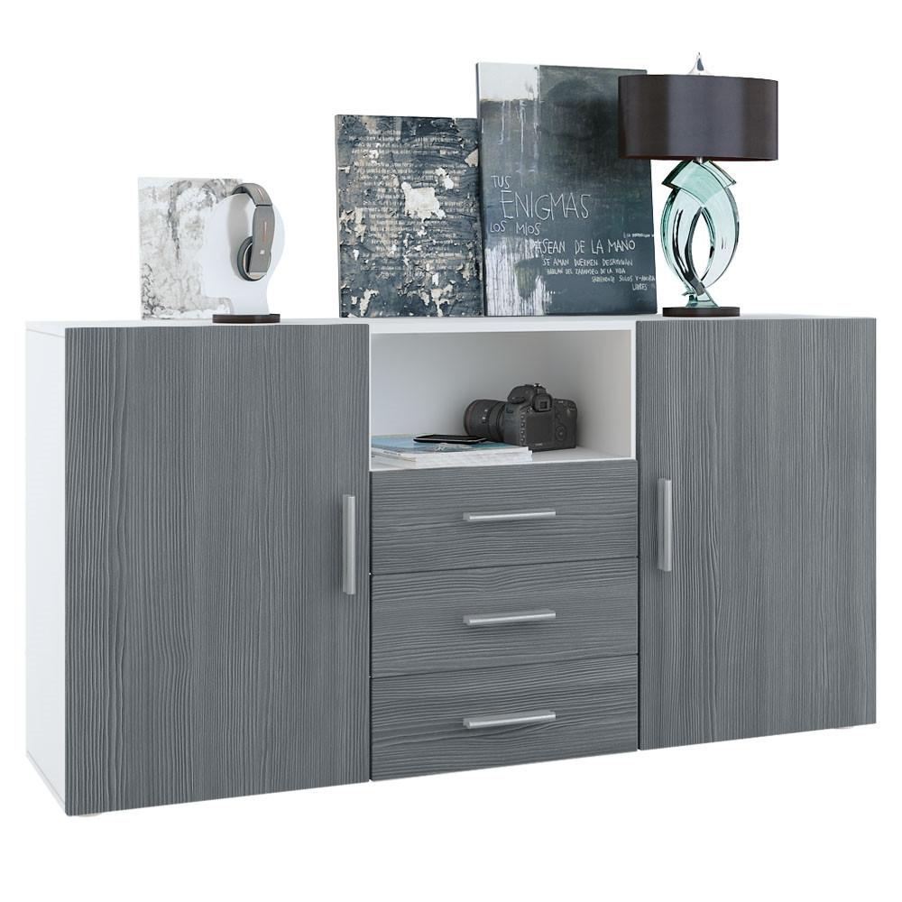 SIDEBOARD Skadu Front in Avola-Anthrazit - Anthrazit, Holzwerkstoff (138.5/71.5/35cm) - Vladon