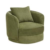 DREHSESSEL Stoff Grün Andalen - Grün, Textil (85/74/79cm) - Beliani