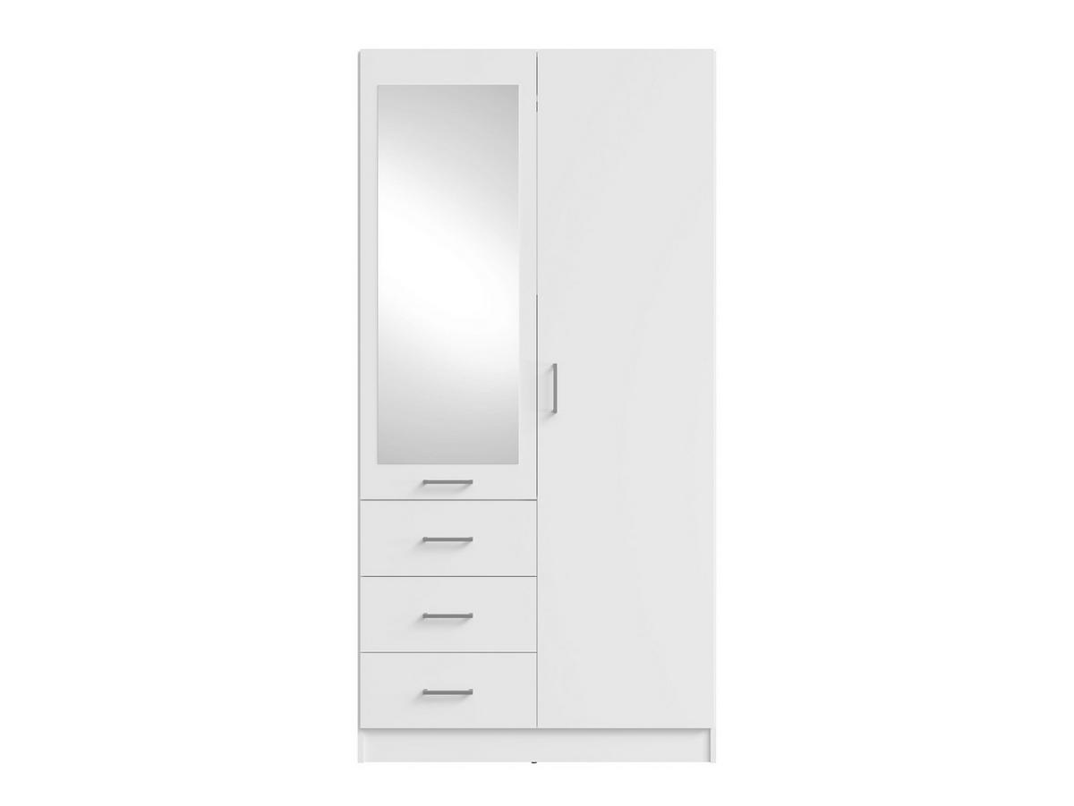 KLEIDERSCHRANK Weiß 101/200,5/58 - Weiß, Holzwerkstoff (101/201/58cm) - RAUMHIRSCH FURNITURE