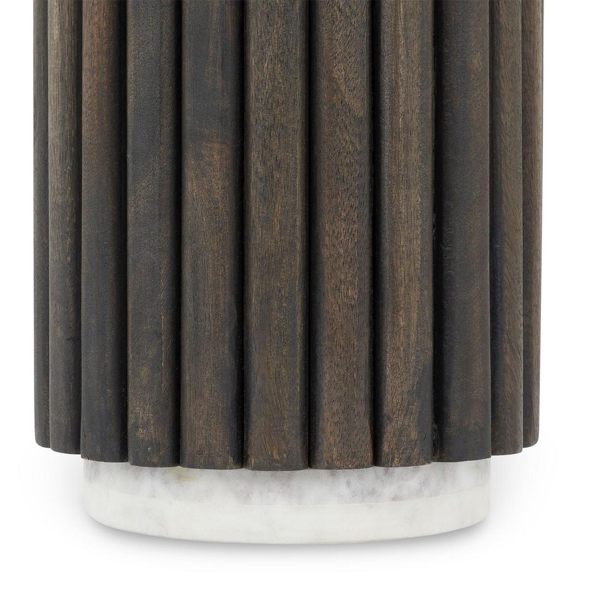 BEISTELLTISCH BEJA braun/weiß - Braun/Weiß, Holz/Naturmaterialen (38/38/53cm) - IDIMEX