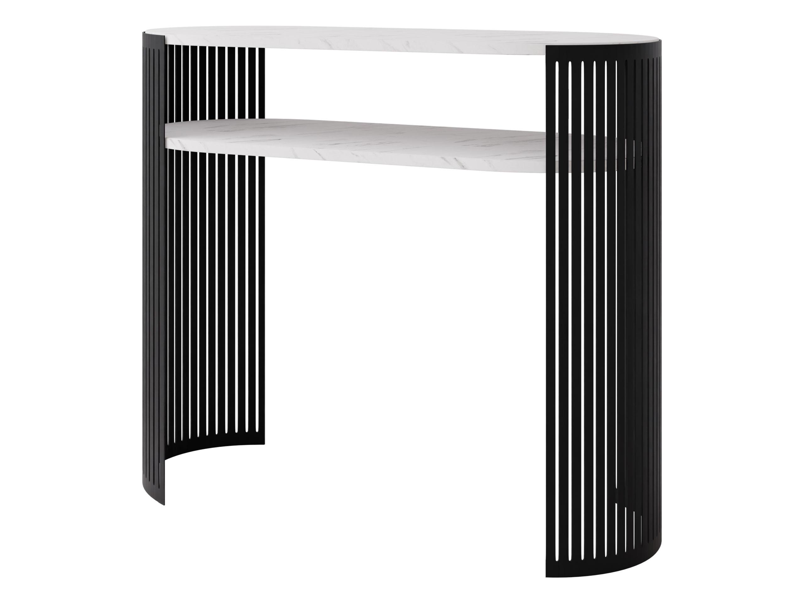 KONSOLENTISCH Fikoli - Schwarz/Weiß, Holzwerkstoff/Metall (30/100/86cm) - MIRJAN24