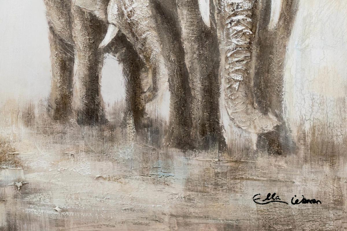 ACRYLBILD HANDGEMALT 100/75 cm - Grau, Holz/Textil (100/75cm) - KUNSTLOFT