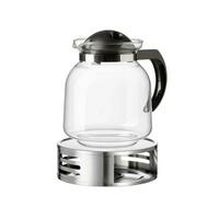 TEEKANNE MIT STÖVCHEN Ravenna transparent 1,6 l 2er Set - Transparent, Glas/Metall (1.6L) - Ritzenhoff Breker