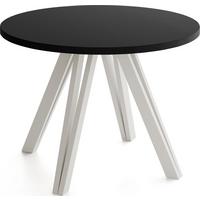 ESSTISCH Ravero runder ausziehbarer, Schwarz 100/100/77 cm - Kaschmir/Schwarz, Holz/Holzwerkstoff (100/100/76.5cm) - WFL GROUP