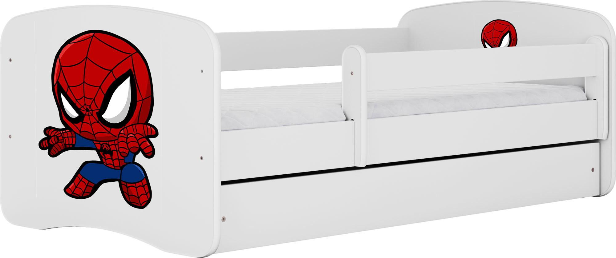 KINDERBETT Emily mit Schublade und Matratze, Weiß 80x160 cm - Weiß, Holzwerkstoff (160/80cm) - WFL GROUP