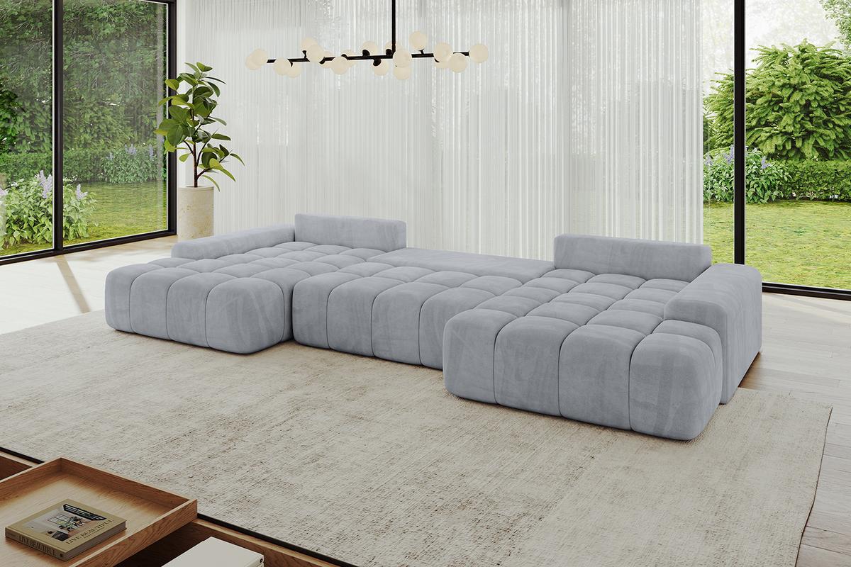 WOHNLANDSCHAFT ENSI-U - 353x164x69 cm Titanfarben - Titanfarben, Holzwerkstoff/Kunststoff (357/69/164cm) - ALTDECOR