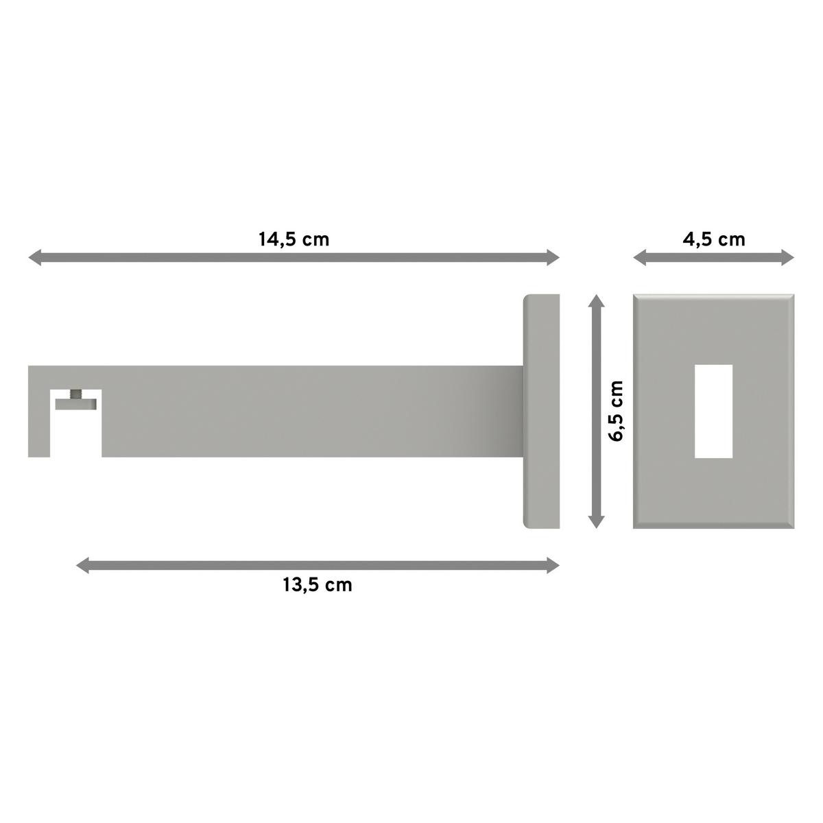 TRÄGER FÜR GARDINENSTANGEN INNENLAUF 14x35 mm, Smartline 1-läufig lang, Weiß - Weiß, Metall (14.5/6.5/4.5cm) - INTERDECO