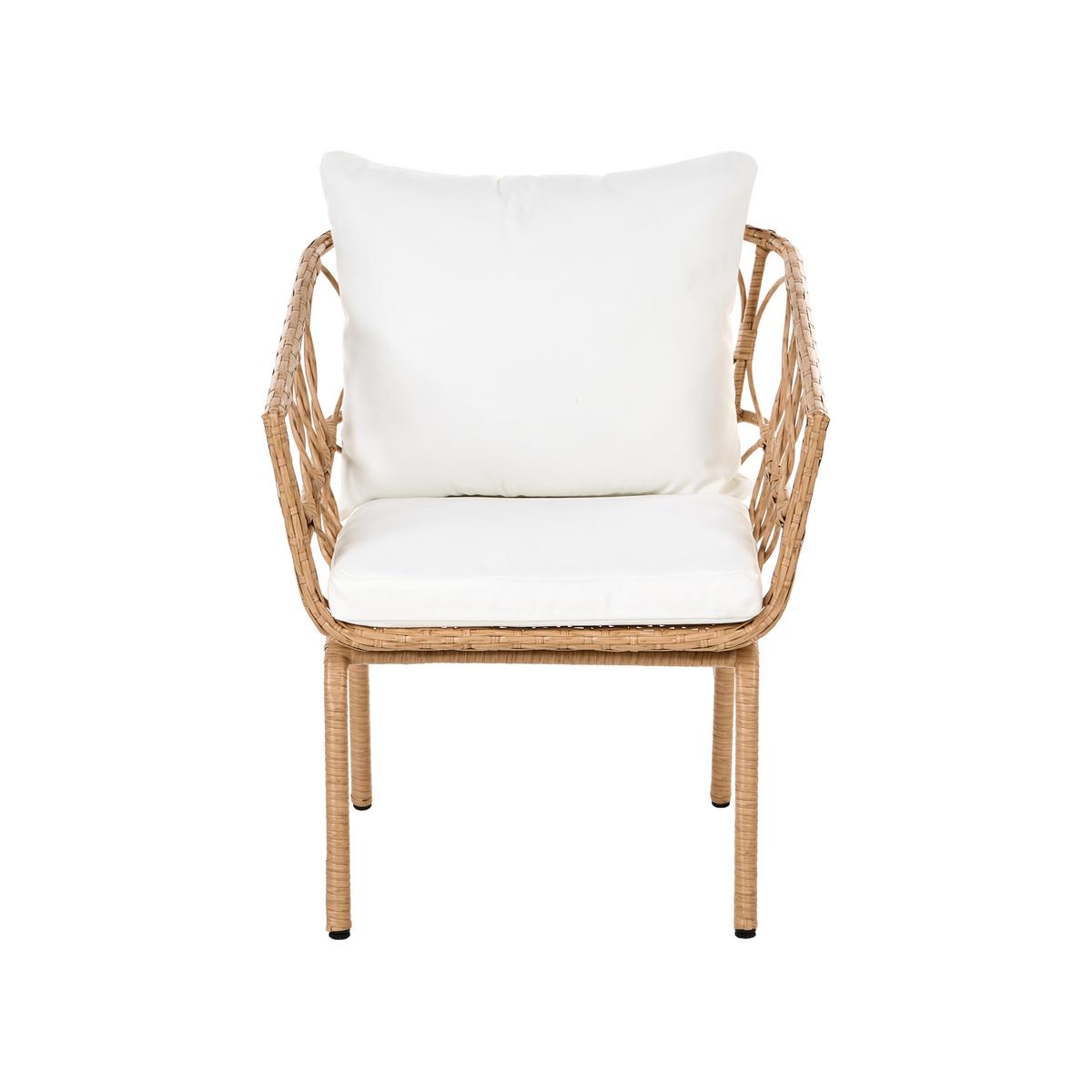 BISTRO-SET Polyrattan Hellbraun Ferla - Hellbraun, Kunststoff - Beliani