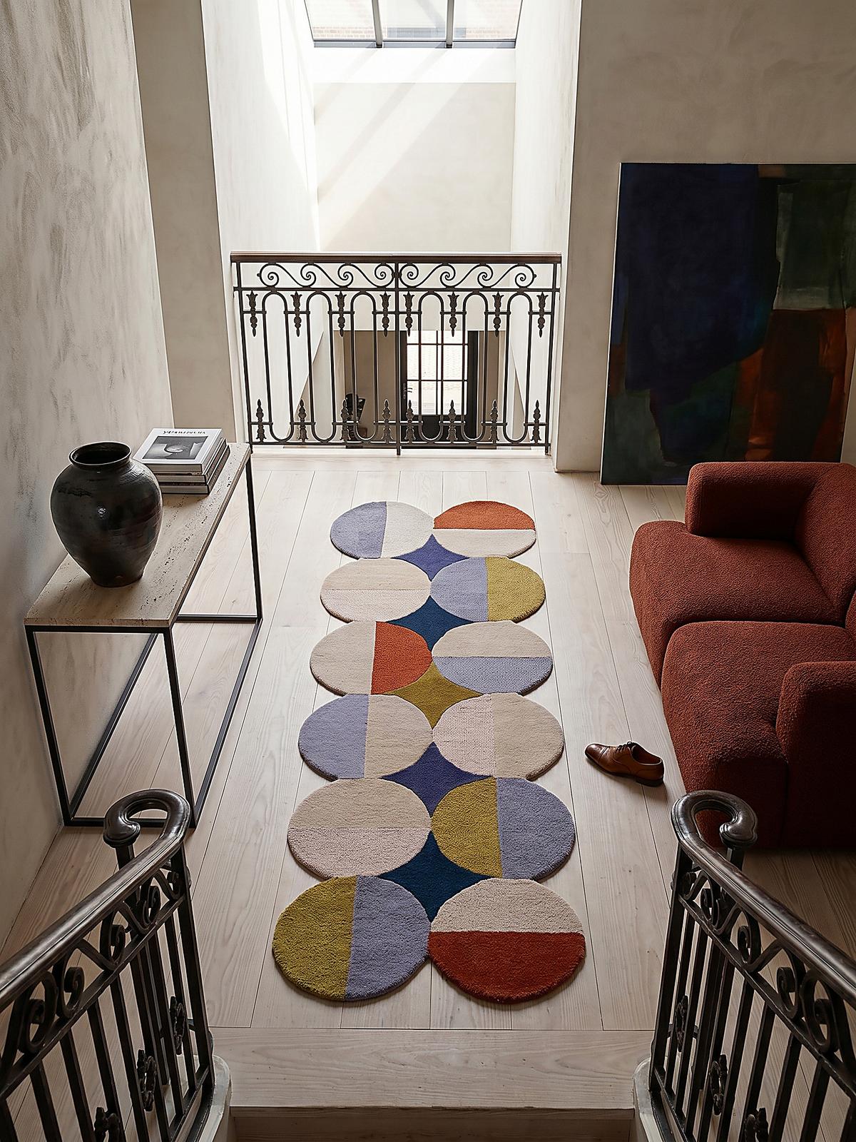 WOLLTEPPICH HALLEIN, mit Wellenmuster, Bunt, 80 x 230 cm - Multicolor, Textil (230/80cm) - KADIMA DESIGN