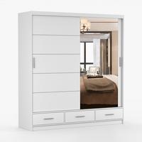 KLEIDERSCHRANK Florence 203 cm, 203/218/61, 2-türig, weiß - Weiß, Holzwerkstoff (150/218/61cm) - imoebel24