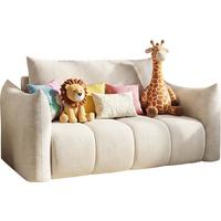 SCHLAFSOFA Lilo mit Bettkasten, Creme Cordstoff 120/86/101 cm - Creme/Schwarz, Kunststoff/Textil (120/86/101cm) - WFL GROUP
