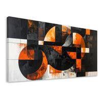 LEINWANDBILD 3D und geometrisch 120x60cm - Orange, Textil (120/60cm) - Feeby