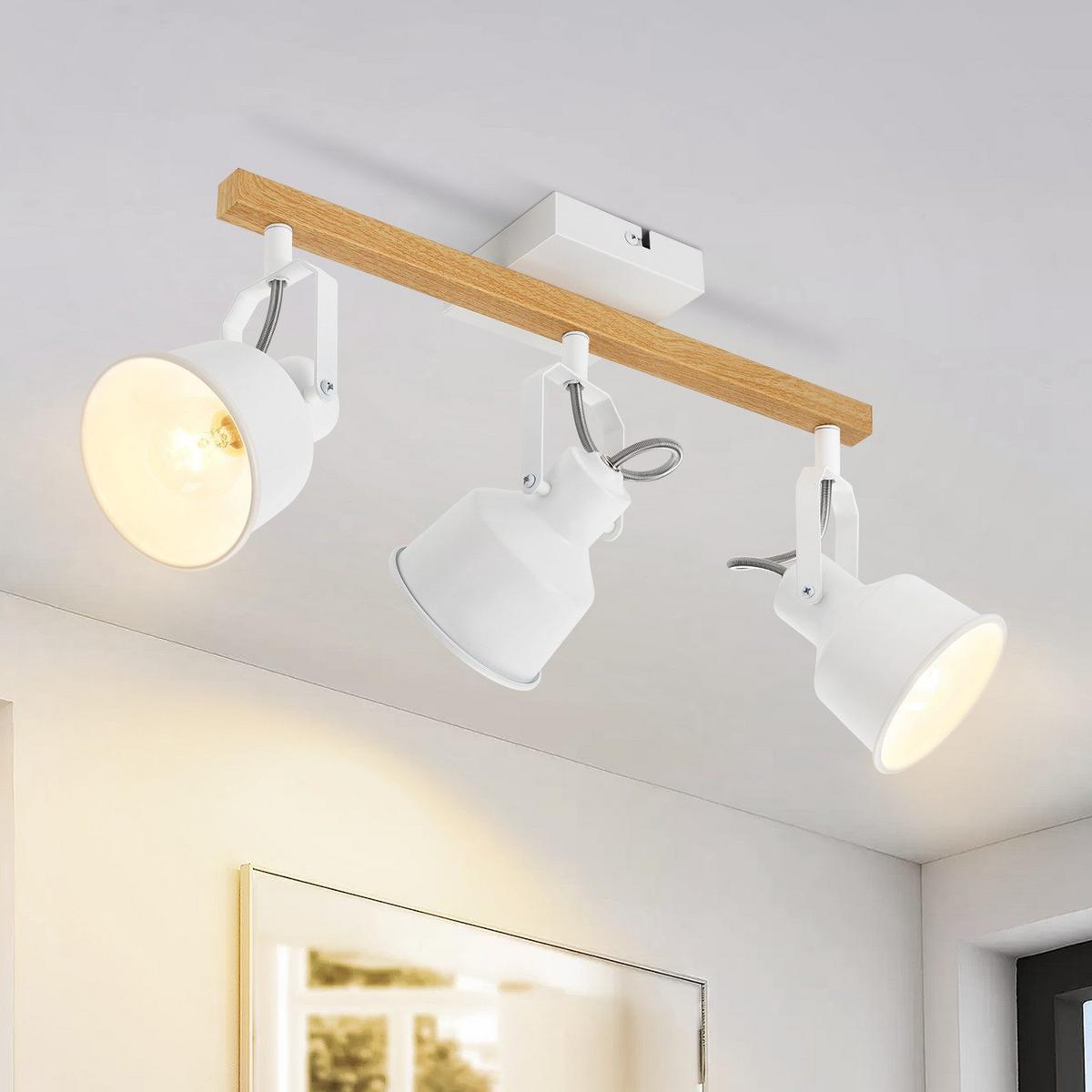 DECKENSTRAHLER Davidson 3-flammig 46.5/14/19cm - Weiß, Metall (46.5/14/19cm) - Nettlife