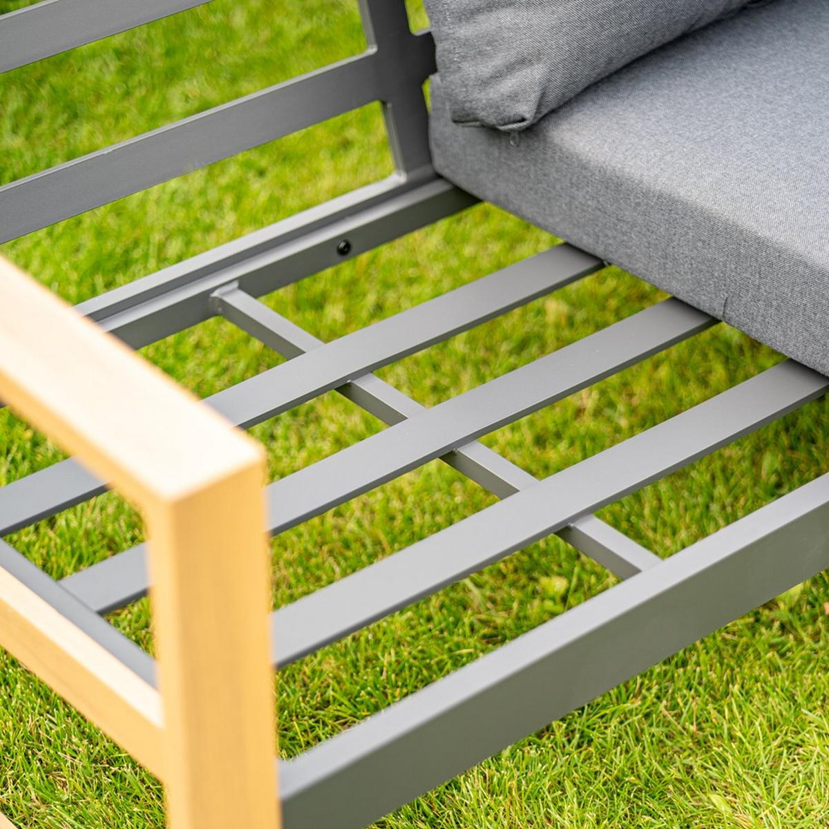 GARTENLOUNGE-SET DUISBURG - Anthrazit/Braun, Holzwerkstoff - RAUMHIRSCH FURNITURE
