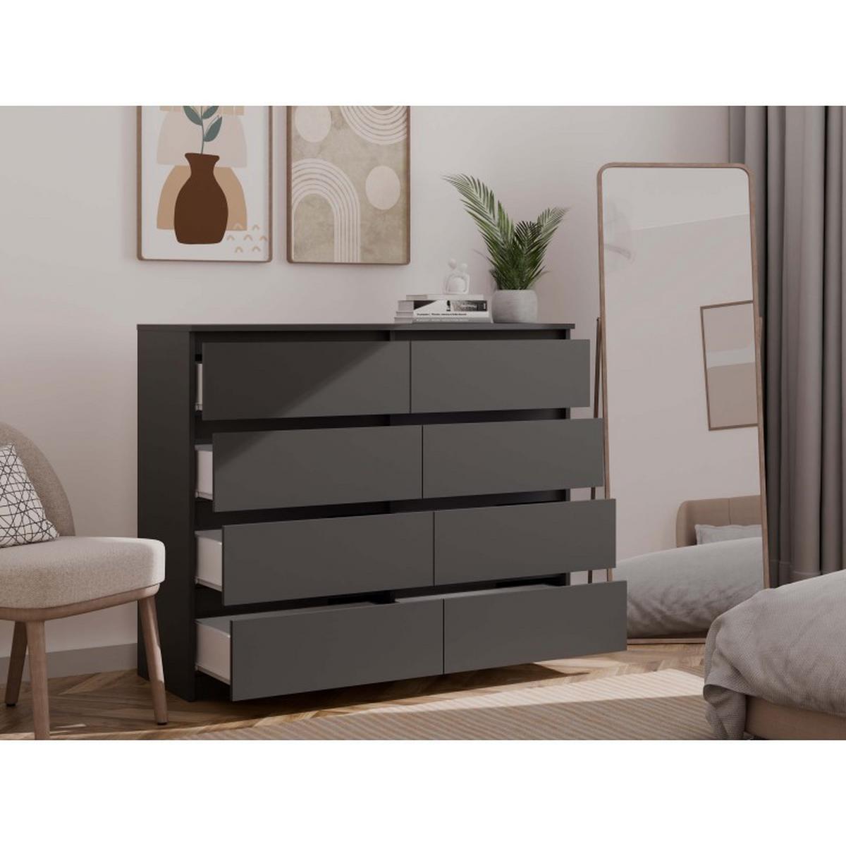 KOMMODE Schwarz 138/97/40 - Schwarz, Holzwerkstoff (138/97/40cm) - RAUMHIRSCH FURNITURE