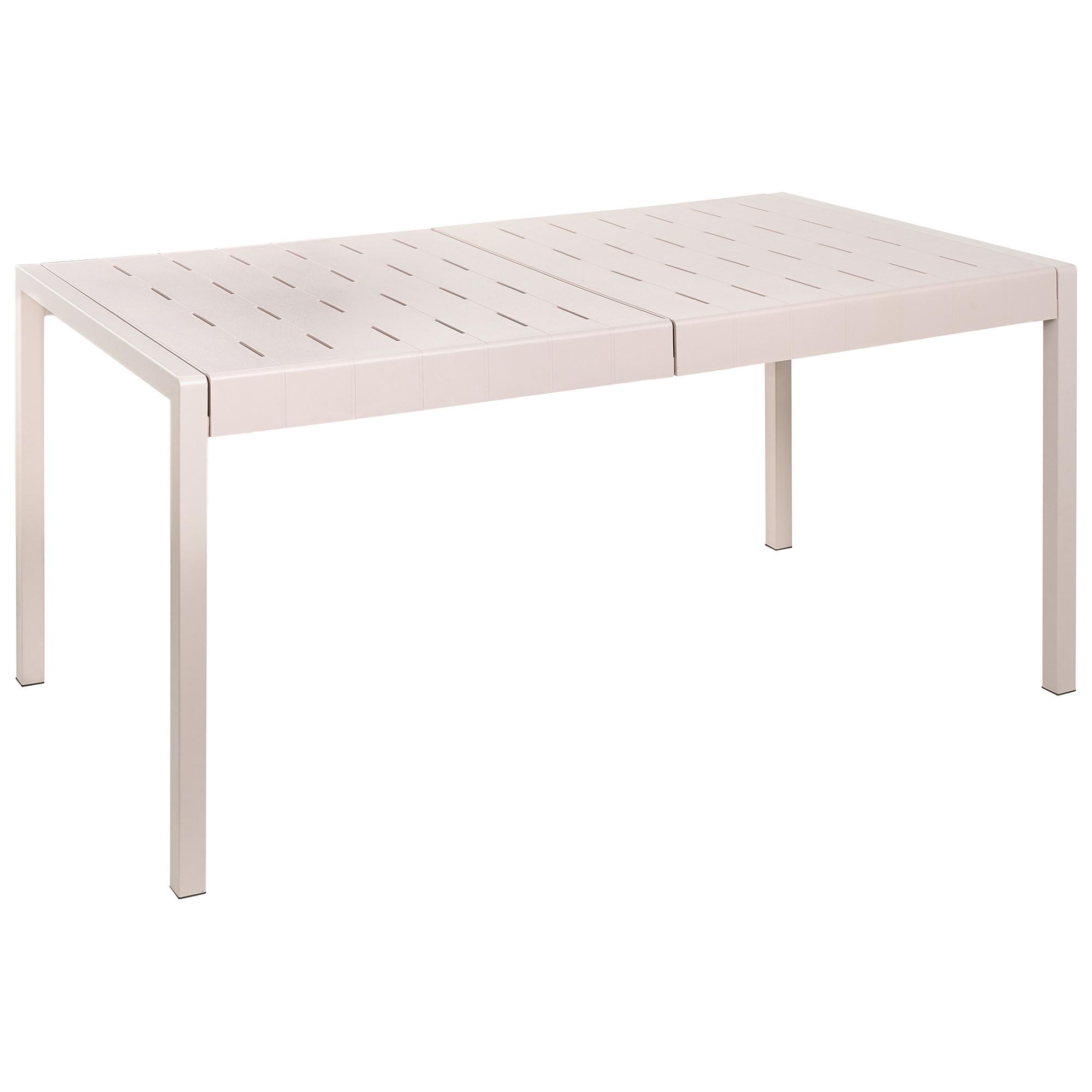 GARTENTISCH 154/84 cm Beige Bartica - Beige, Kunststoff (154/84/76cm) - Beliani