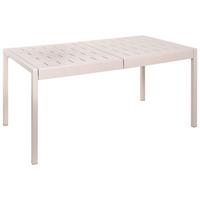 GARTENTISCH 154/84 cm Beige Bartica - Beige, Kunststoff (154/84/76cm) - Beliani