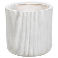 BLUMENTOPF Weiß Oreoi - Weiß, Naturmaterialien (37cm) - Beliani