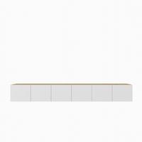 LOWBOARD LIVO 300/41/40 cm, Hängender TV-Schrank Eiche Artisan - Weiß/Eiche Artisan, Holzwerkstoff (300/41/40cm) - MASSENO