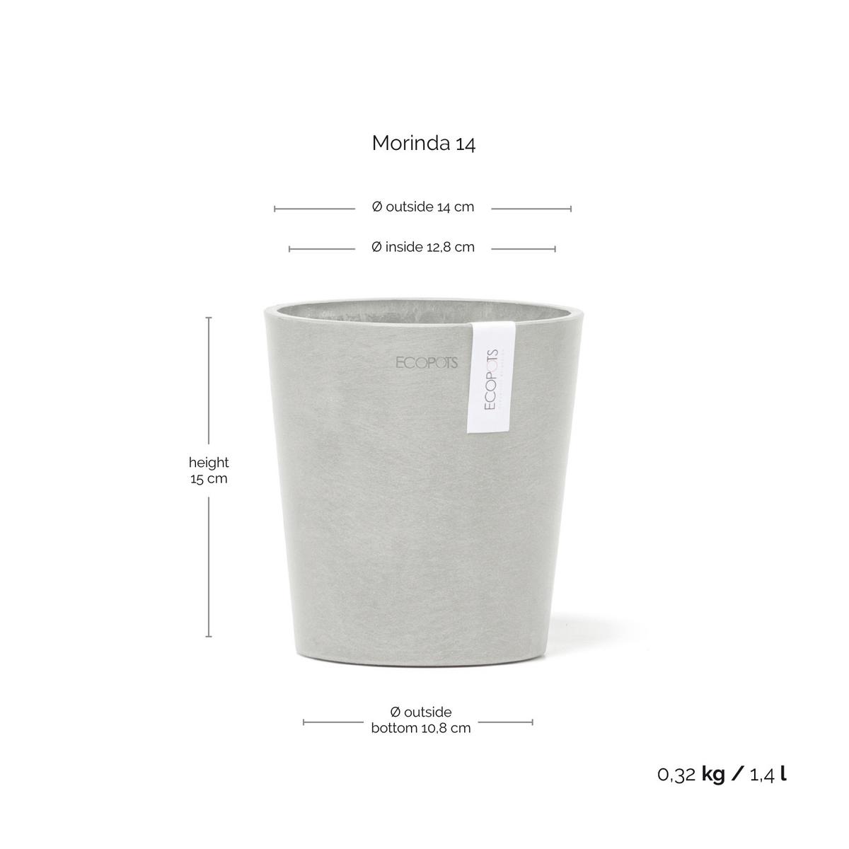 BLUMENTOPF Morinda Orchid 14/15 cm Hellgrau - Hellgrau, Kunststoff (14/15cm) - Ecopots