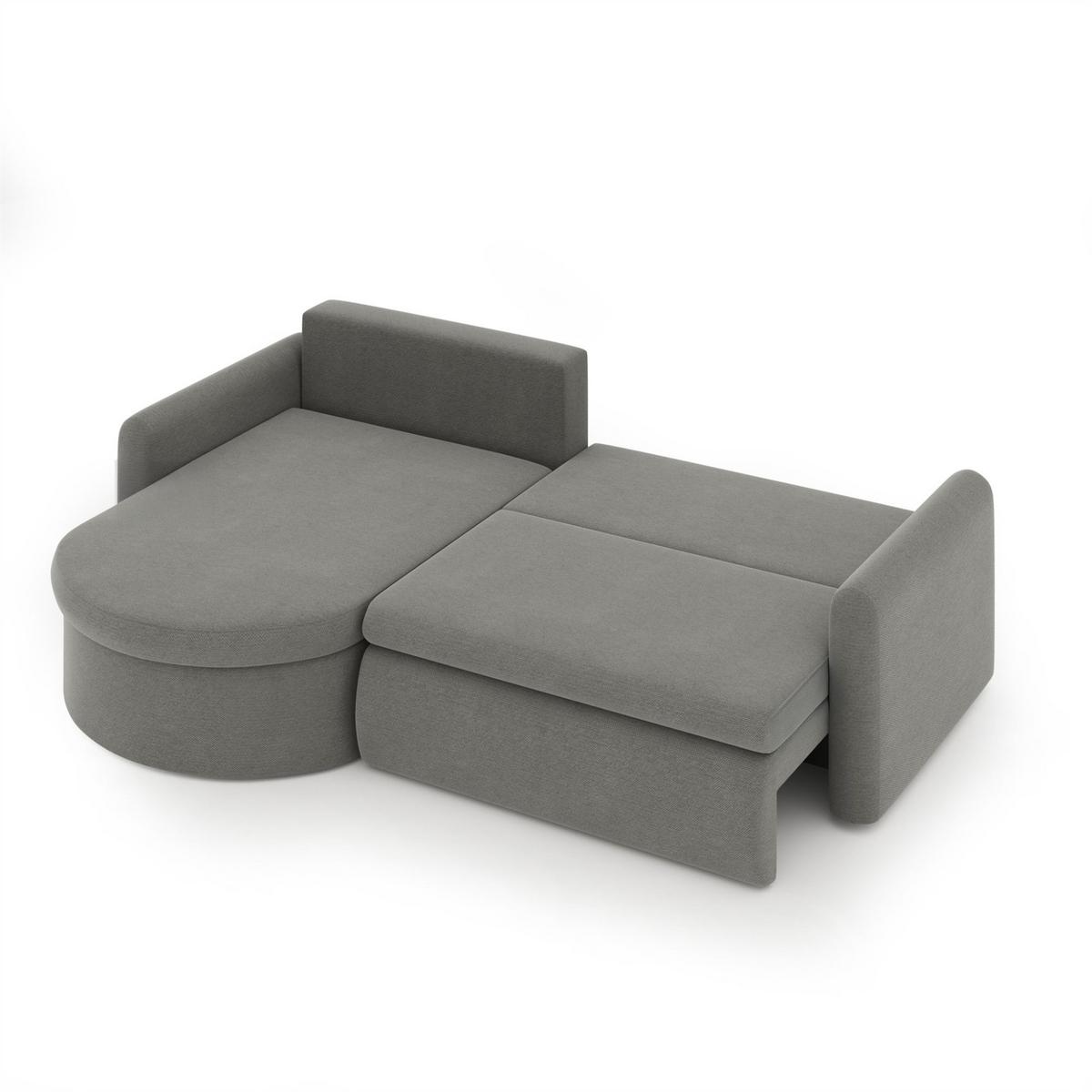 ECKSOFA Feliz In Poso - Hellgrau, Holzwerkstoff/Textil (160/250cm) - Fun Möbel