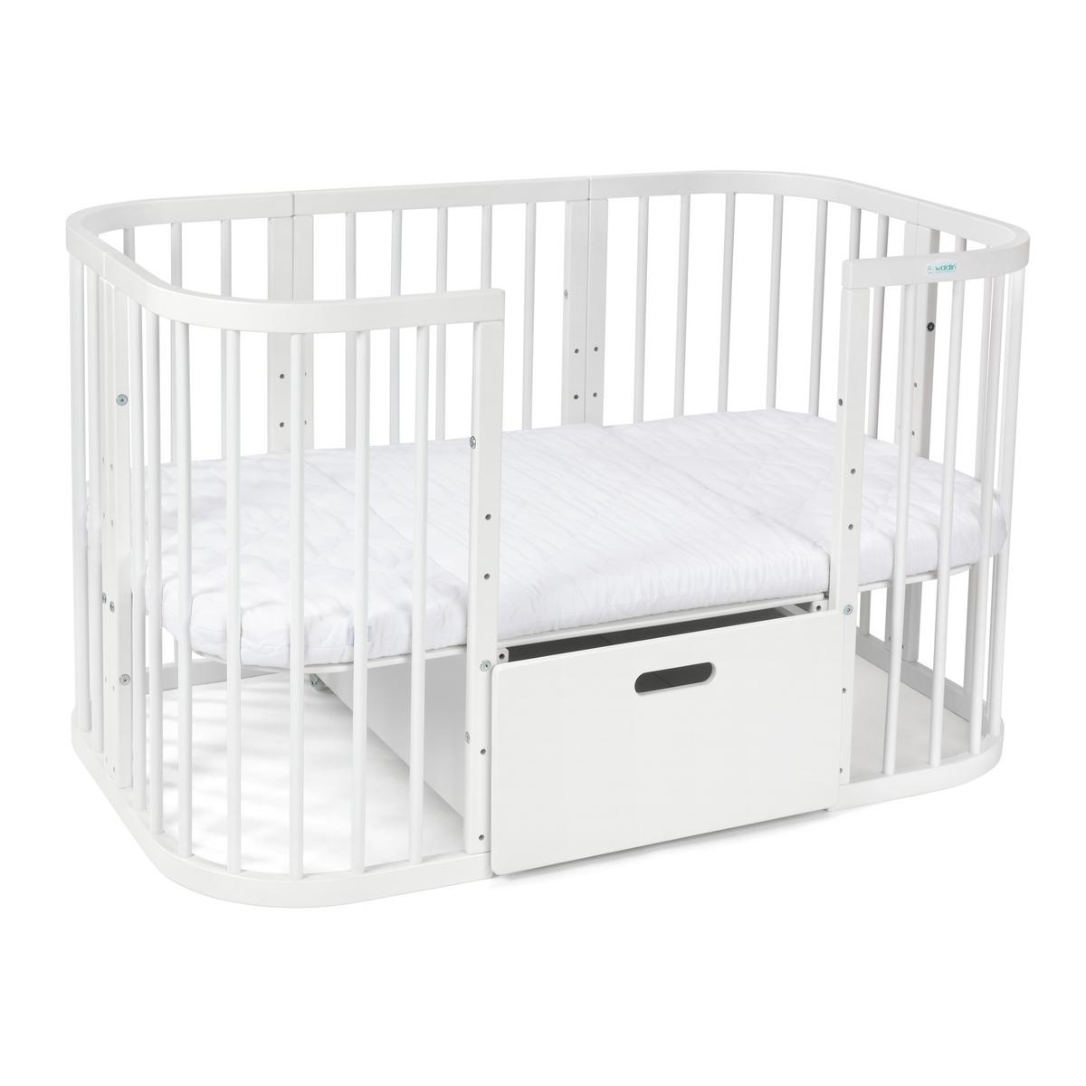 SCHUBLADE für Babybett 7in1, KEIN BETT - Weiß, Holz - waldin