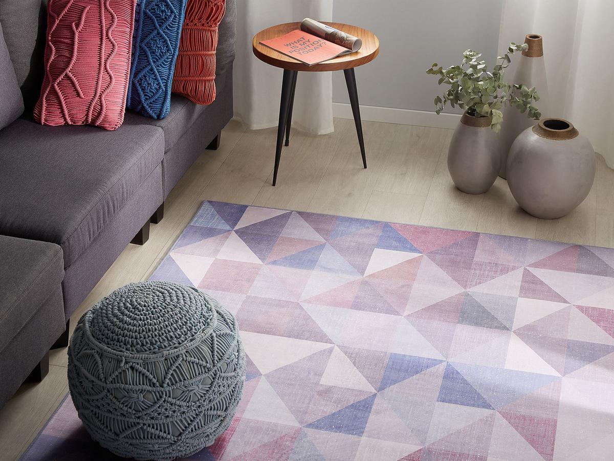 KURZFLOR-TEPPICH Kartepe 200/140 cm - Multicolor, Kunststoff (140/200cm) - Beliani
