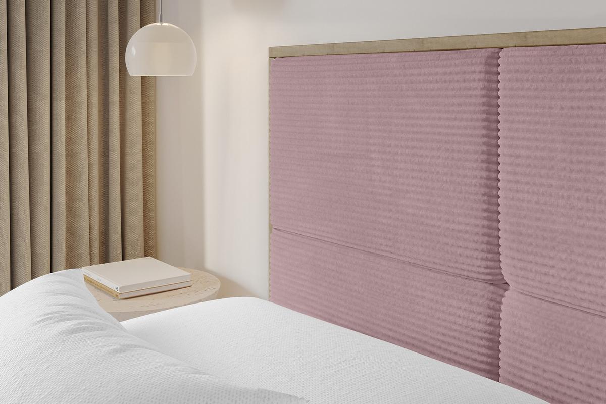 POLSTERBETT mit Bettkasten und Lattenrost, Boxbett ohne Matratze - LILA 140x200 Rosa - Rosa, Holzwerkstoff/Textil (140/200cm) - ALTDECOR