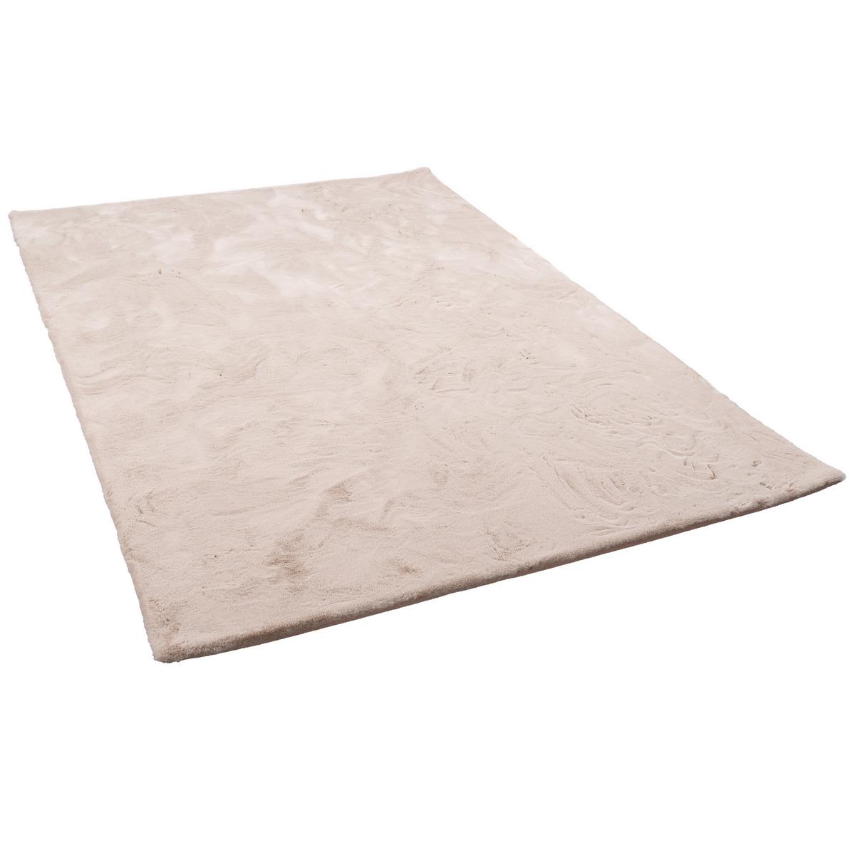 FELLTEPPICH LUXUS SUPER SOFT PLUSH - Beige, Textil (70/140cm) - Pergamon