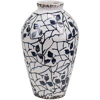 BLUMENVASE Steinzeug weiß Mallia - Weiß, Stein (22cm) - Beliani