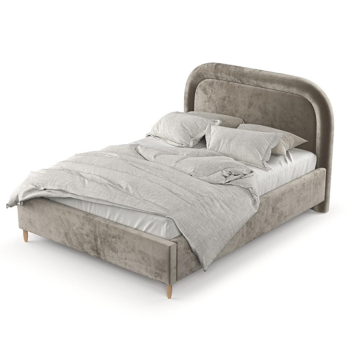 POLSTERBETT Zoya 160/200 cm Beige im Lotta Stoff - Beige/Naturfarben, Holz/Holzwerkstoff (160/200cm) - AltaBeds