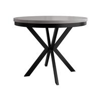 ESSTISCH ausziehbar Edder 90 - Hellgrau/Schwarz, Holzwerkstoff/Metall (90/90/76cm) - MIRJAN24