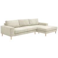 SOFA mit Longchair rechts Kaylynn Cordstoff creme - Creme, Kunststoff (175/294cm) - 58aufmkessel