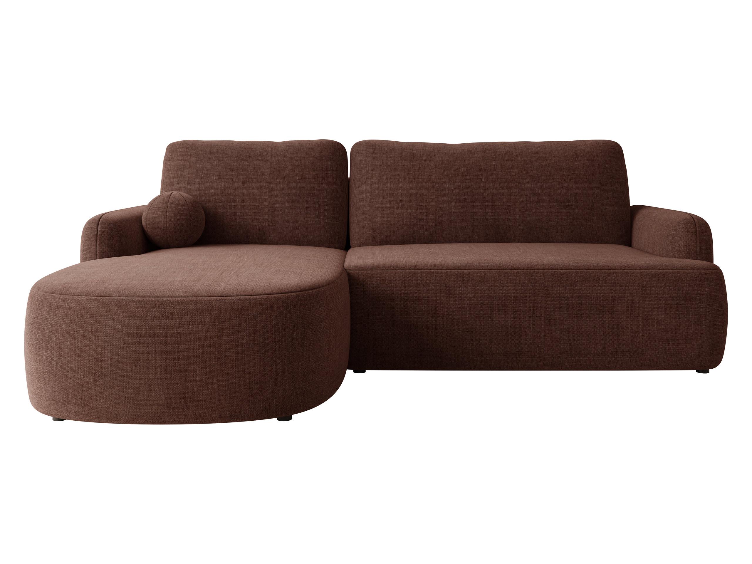 ECKSOFA Loridu Premium, Seite: Links - Nussbaumfarben/Schwarz, Holz/Kunststoff (250/174cm) - MIRJAN24