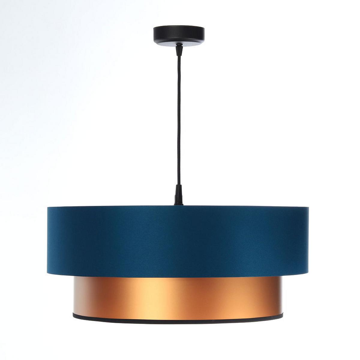 HÄNGELEUCHTE Blau 50/20 cm - Blau/Kupferfarben, Kunststoff (50/1/20cm) - ONZENO