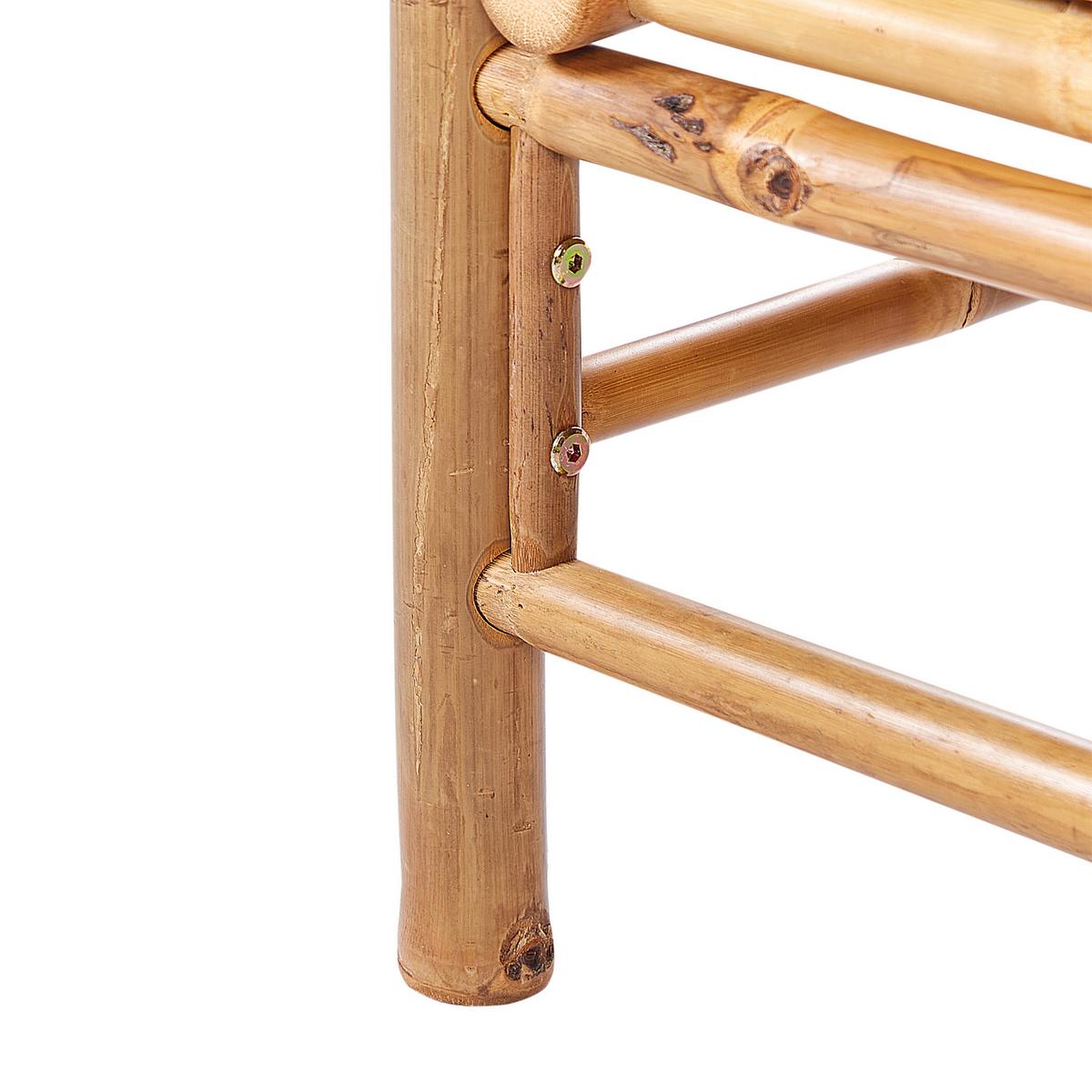 GARTENTISCH 64/55 cm Massivholz Heller Holzfarbton Cerreto - Hellbraun, Holz (55/64/20cm) - Beliani