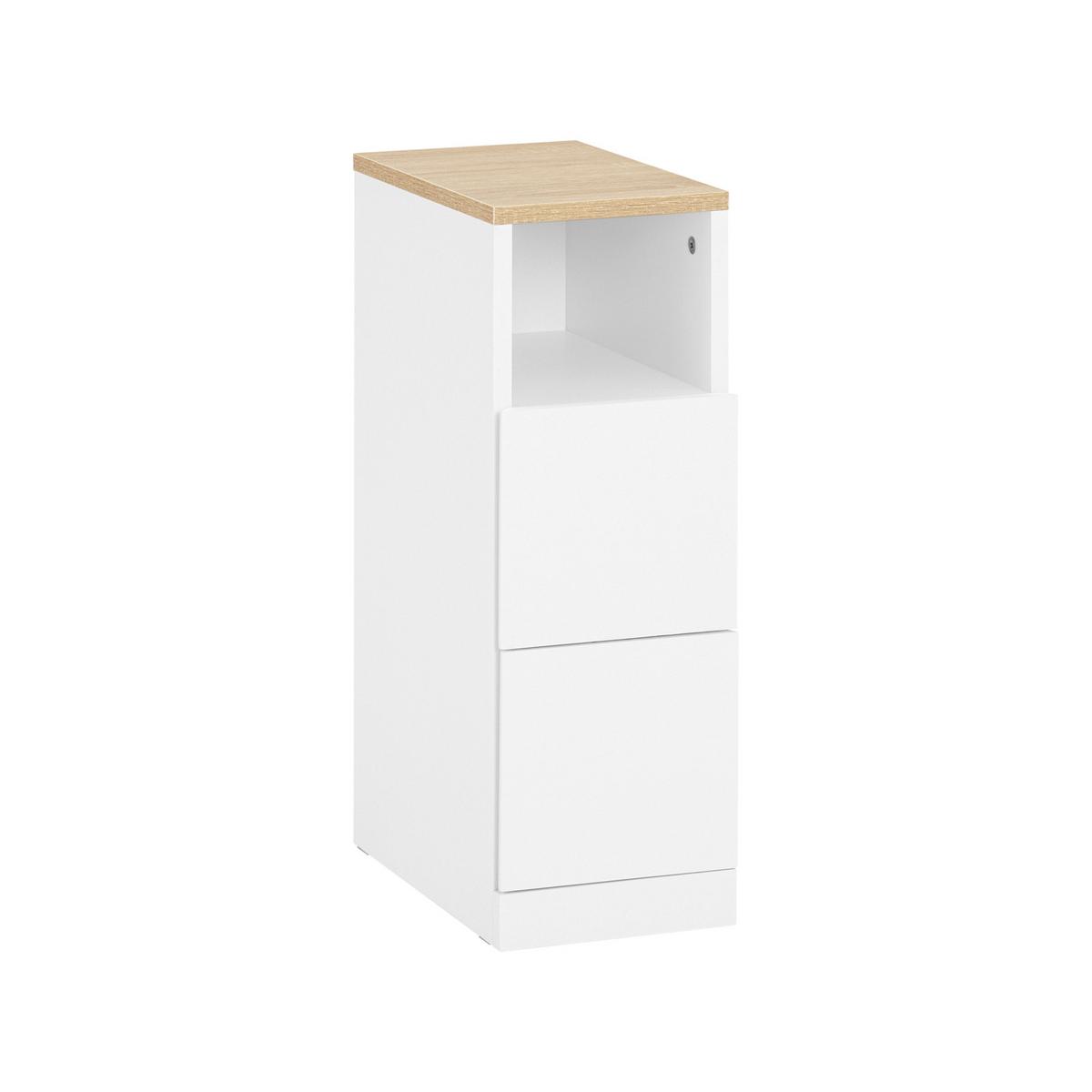 NACHTTISCH mit 2 Schubladen und offenen Fach FBT149 - Ahornfarben, Fell (35/60/20cm) - SoBuy