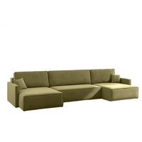 WOHNLANDSCHAFT Louis Salvador - Grün, Holzwerkstoff/Textil (348/83/142cm) - Fun Möbel