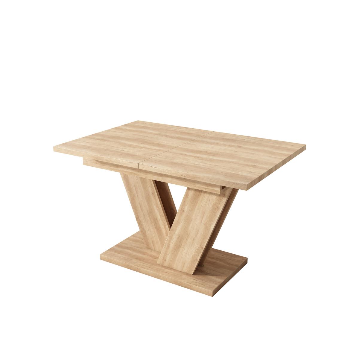 ESSTISCH ausziehbar 140-180cm eiche V-gestell - Eichefarben, Holzwerkstoff (80/180/75.5cm) - Urban Meuble