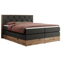 BOXSPRINGBETT VENETO KING 140/200 Dunkelgrau Kunstleder - H3 - Dunkelgrau, Holz/Textil (140/200cm) - MKS