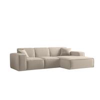 ECKSOFA Ottom Celes Premium Opera Velvet - Beige, Holzwerkstoff/Textil (266/165cm) - Fun Möbel