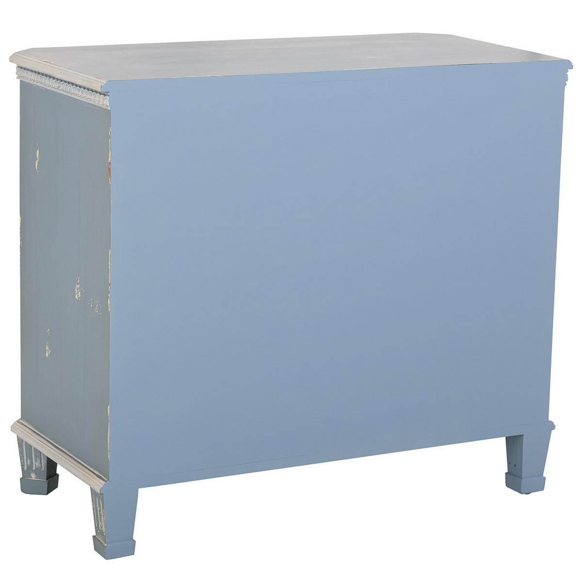 HOLZKOMMODE mit 3 schubladen 92x46x81 cm blau - Blau, Holz (92/81/46cm) - Wanderlust