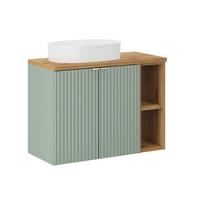 WASCHTISCH 80.4cm Jade Grün und Holz - Grün, Holzwerkstoff (80.4/59.5/40cm) - Petits-meubles