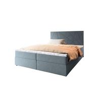 BOXBETT MADO 160x200 cm mit Matratze und Topper - Blau - Blau, Holz (160/200cm) - MASSENO