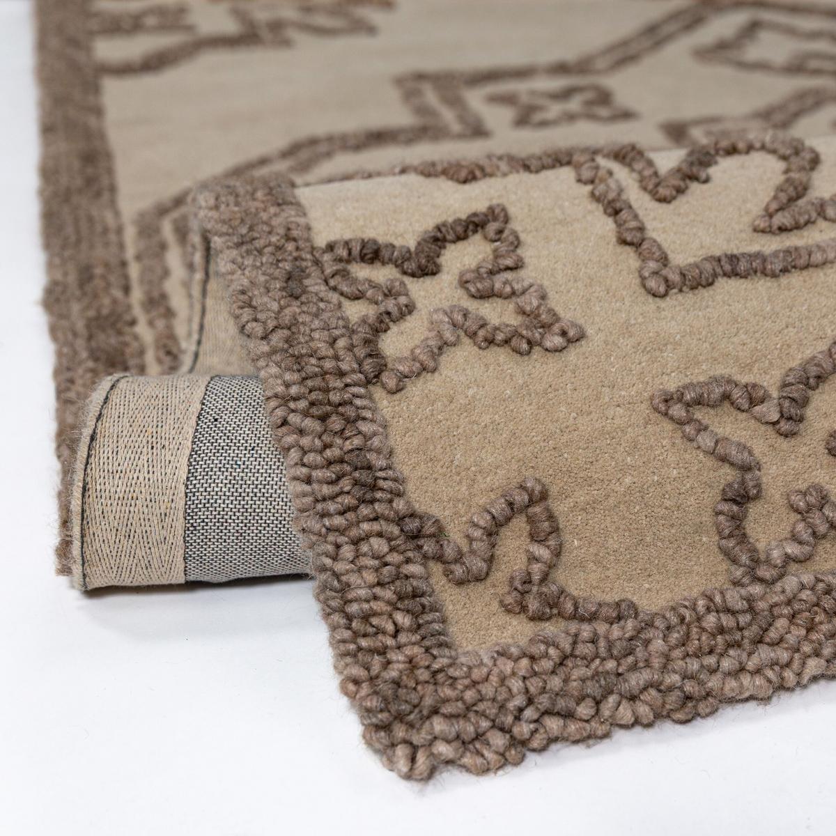 WOLLTEPPICH TINGIR, abstrakt, Natur, 200 x 290 cm - Beige, Textil (290/200cm) - KADIMA DESIGN