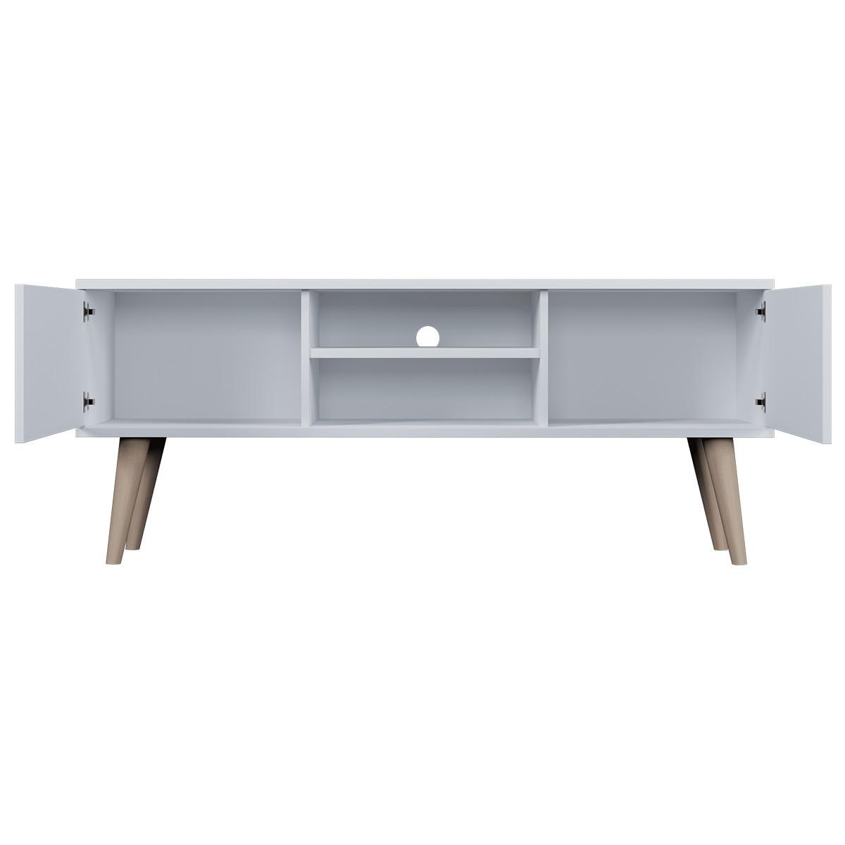 TV-MÖBEL Toronto Weiß - Weiß, Holzwerkstoff (120/35/55cm) - Petits-meubles