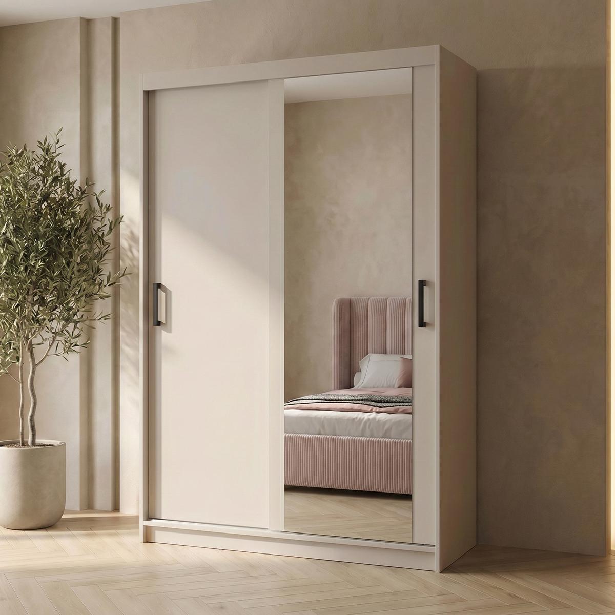 SCHWEBETÜRENSCHRANK Hela mit 2 Türen und Schubkasteneinsatz, 100 cm, Kaschmir - Kaschmir, Holzwerkstoff (100/205/60cm) - Beautysofa